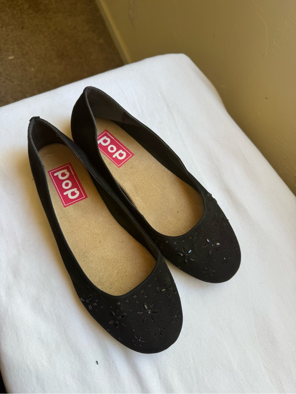 POP Cute and comfortable Qupid black ballet flats Size 8.5
